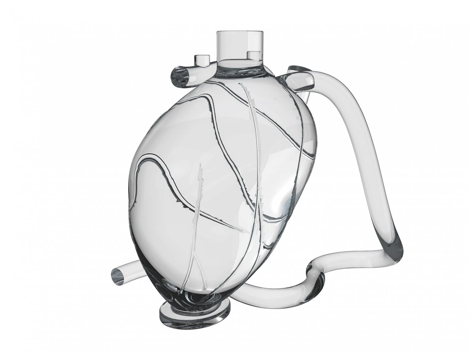 heart hookah 3D Model .c4d .max .obj .3ds .fbx .stl .blend 