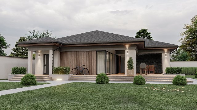 residential house 3D Модель .c4d .max .obj .3ds .fbx .stl .blend 