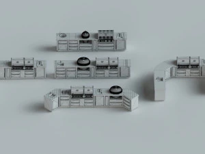 napoleon prestigei gas grill bbq set 3D Model