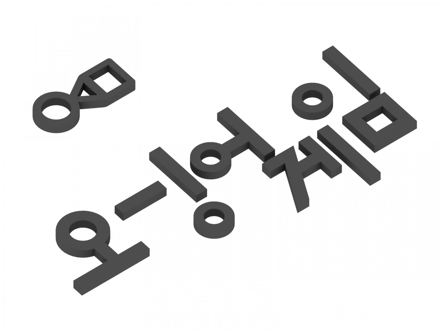 logotipo del juego del calamar Modelo 3D .c4d .max .obj .3ds .fbx .stl .blend 