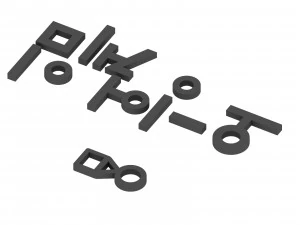 logotipo del juego del calamar Modelo 3D