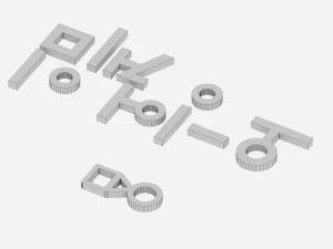 logotipo del juego del calamar Modelo 3D