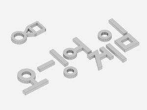 logotipo del juego del calamar Modelo 3D