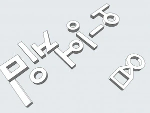 logotipo del juego del calamar Modelo 3D