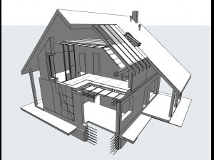 house construction Modello 3D