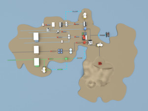 oil map Modello 3D