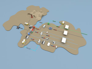oil map Modello 3D