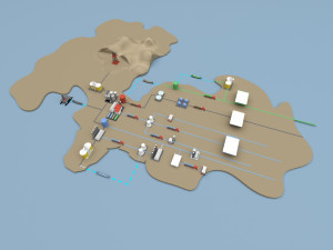 oil map Modello 3D