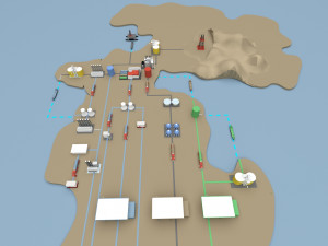 oil map Modello 3D