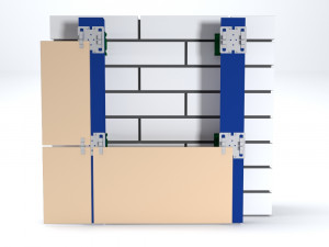 ventilated facade system 3D 모델