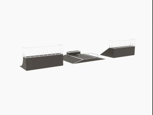 skate park pack low-poly 3D Model