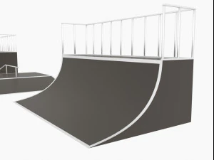 skate park pack low-poly 3D Model