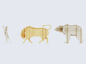 Animal-shaped furniture models made of plywood Modèle 3D