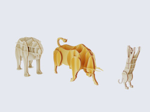 Animal-shaped furniture models made of plywood Modèle 3D