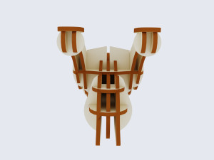 Animal-shaped furniture models made of plywood Modèle 3D