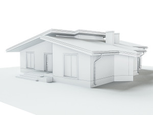 Residential chalet house 3D-Modell