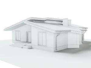 Residential chalet house 3D Model