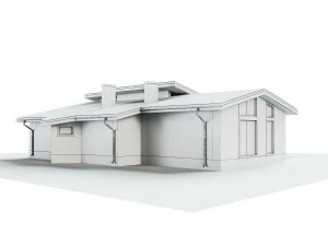Residential chalet house 3D Model