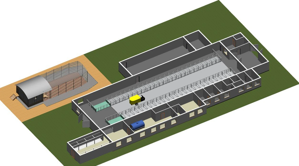 Dairy farm and poultry farm 3D Model .c4d .max .obj .3ds .fbx .stl .blend 