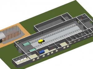 Azienda lattiero-casearia e allevamento di pollame Modello 3D