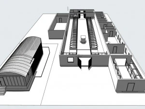 Dairy farm and poultry farm 3D Model