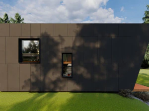Modular house in brutalism 3D Model