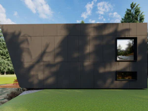 Modular house in brutalism 3D Model