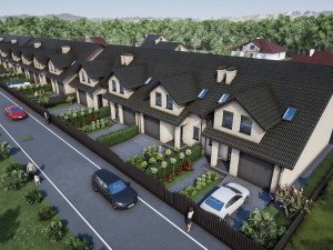 Suburban houses 4 types 3D Model