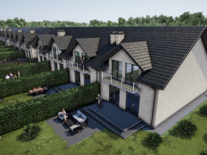 Suburban houses 4 types 3D Model