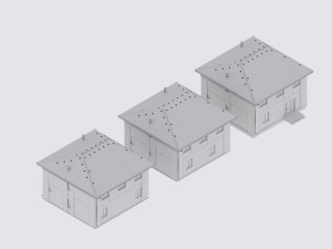 Two-story suburban house Modèle 3D
