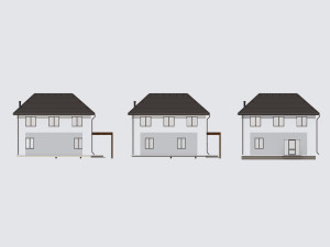 Two-story suburban house Modèle 3D