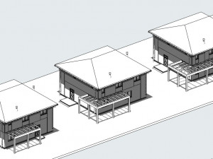Two-story suburban house Modèle 3D
