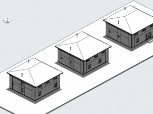 Two-story suburban house Modèle 3D