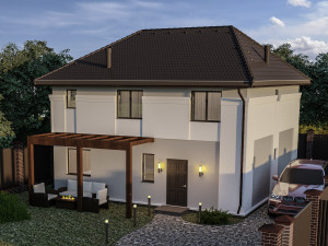 Two-story suburban house 3D Model