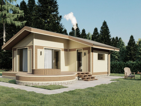8 frame houses collection 3D-Modell