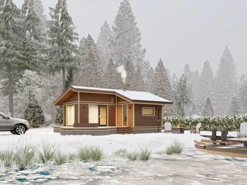 8 frame houses collection 3D Model