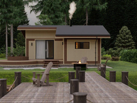 8 frame houses collection 3D Model