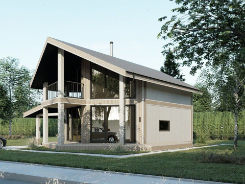 8 frame houses collection 3D Model