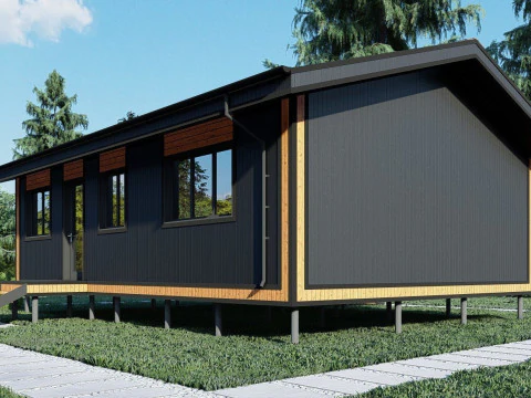 8 frame houses collection 3D Model