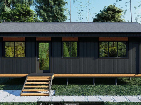8 frame houses collection 3D Model