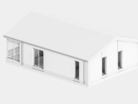 8 frame houses collection 3D Model