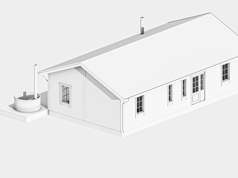 8 frame houses collection 3D-Modell