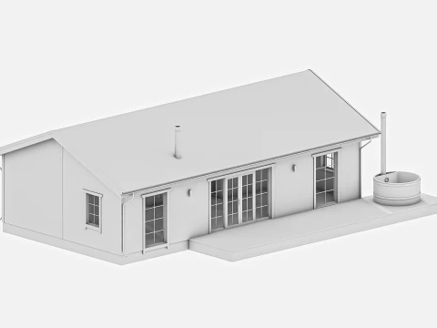 8 frame houses collection 3D Model