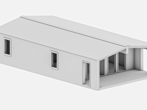 8 frame houses collection 3D-Modell