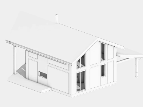 8 frame houses collection 3D Model
