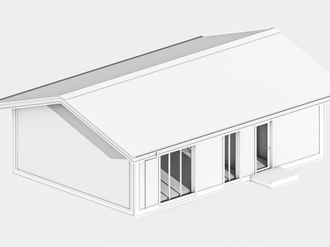 8 frame houses collection 3D-Modell