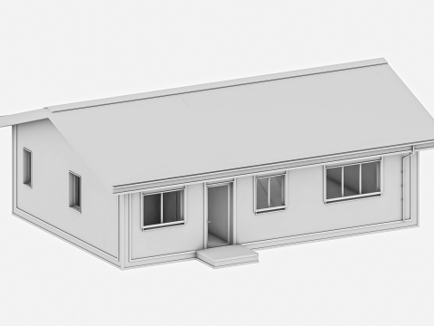 8 frame houses collection 3D-Modell