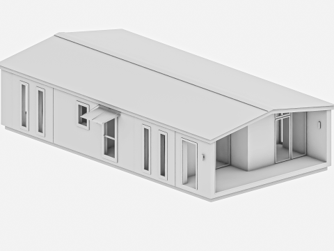 8 frame houses collection 3D-Modell