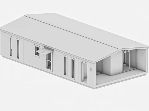 8 frame houses collection 3D Model