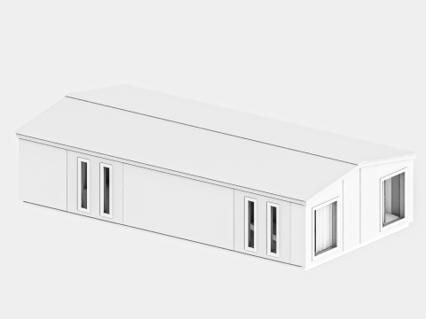 8 frame houses collection 3D-Modell